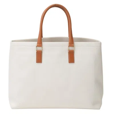 Pre-owned Celine White Canvas Tote Bag ()