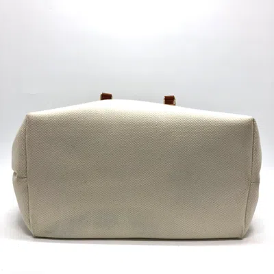 Pre-owned Celine White Canvas Leather Tote Bag ()