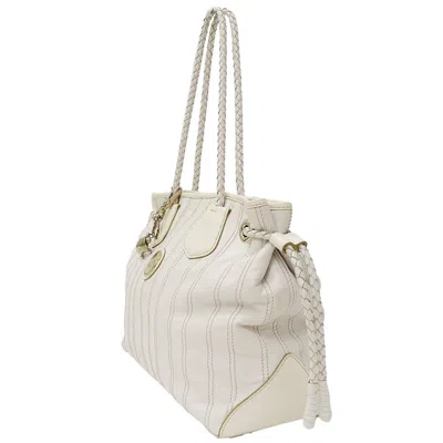 Pre-owned Celine White Leather Tote Bag ()