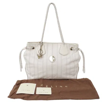 Pre-owned Celine White Leather Tote Bag ()