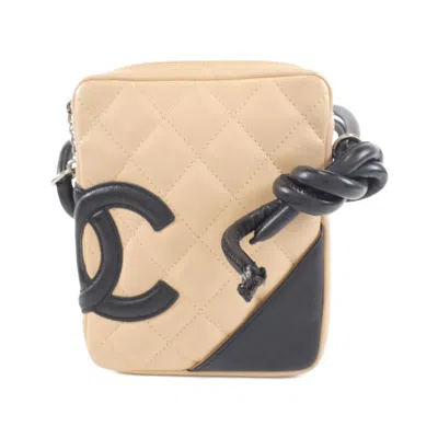 Pre-owned Chanel Beige Black Cambon Ligne Shoulder Bag () In Multi