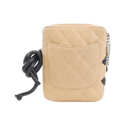 Pre-owned Chanel Beige Black Cambon Ligne Shoulder Bag () In Multi