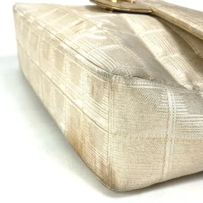 Pre-owned Chanel Beige Canvas Shoulder Bag () In Sand