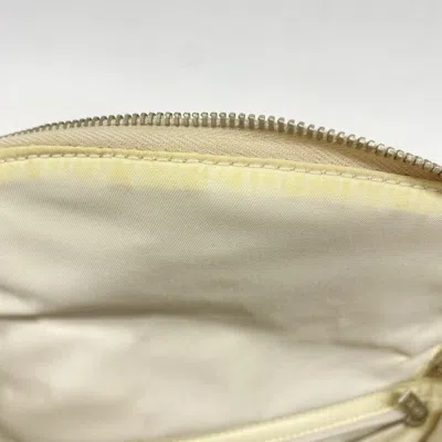 Pre-owned Chanel Beige Silver Nylon Shoulder Bag ()