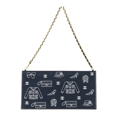 Pre-owned Chanel Black Canvas Leather Shoulder Bag ()