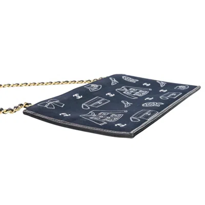 Pre-owned Chanel Black Canvas Leather Shoulder Bag ()