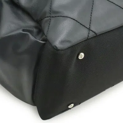 Pre-owned Chanel Black Coated Canvas Leather Shoulder Bag Tote Bag ()