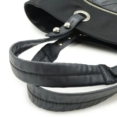 Pre-owned Chanel Black Coated Canvas Leather Shoulder Bag Tote Bag ()