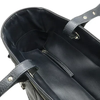 Pre-owned Chanel Black Coated Canvas Leather Shoulder Bag Tote Bag ()