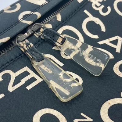 Pre-owned Chanel Black Cotton Canvas Handbag Shoulder Bag Vanity Bag ()