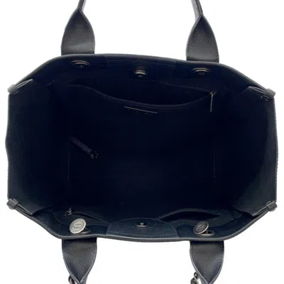 Pre-owned Chanel Black Grained Calfskin Shopping Bag Tote Bag ()