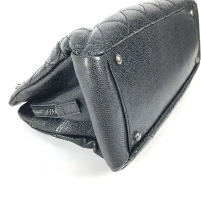 Pre-owned Chanel Black Grained Calfskin Shoulder Bag Tote Bag ()