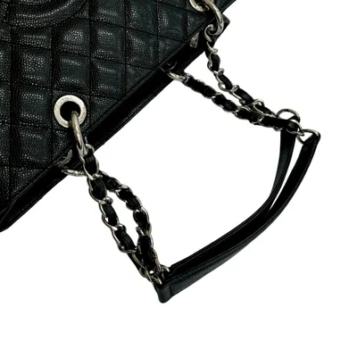Pre-owned Chanel Black Grained Calfskin Shoulder Bag Tote Bag ()