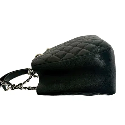 Pre-owned Chanel Black Grained Calfskin Shoulder Bag Tote Bag ()