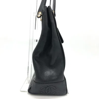 Pre-owned Chanel Black Grained Calfskin Tote Bag ()