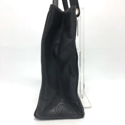 Pre-owned Chanel Black Grained Calfskin Tote Bag ()