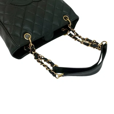 Pre-owned Chanel Black Grained Calfskin Tote Bag ()