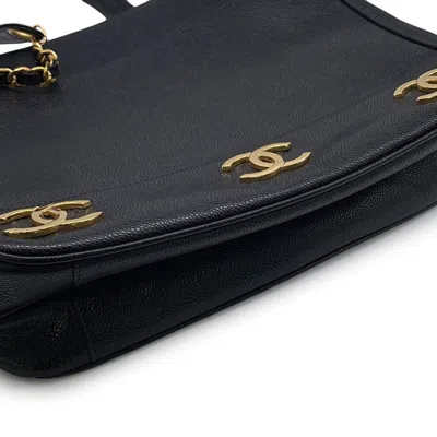 Pre-owned Chanel Black Grained Calfskin Tote Bag ()