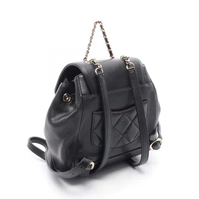 Pre-owned Chanel Black Leather Backpack ()