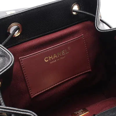 Pre-owned Chanel Black Leather Backpack ()