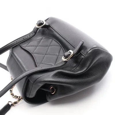 Pre-owned Chanel Black Leather Backpack ()