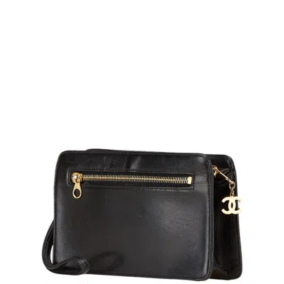 Pre-owned Chanel Black Leather Clutch Bag ()