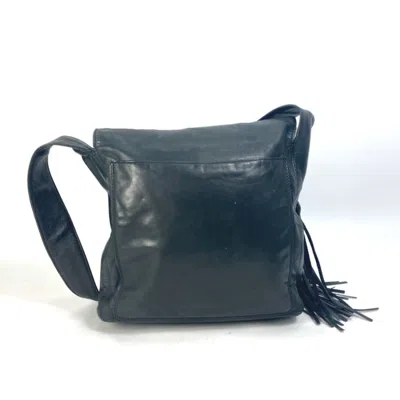 Pre-owned Chanel Black Leather Messenger Bag Shoulder Bag ()