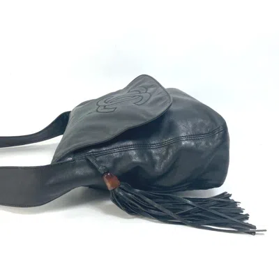 Pre-owned Chanel Black Leather Messenger Bag Shoulder Bag ()