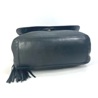 Pre-owned Chanel Black Leather Messenger Bag Shoulder Bag ()