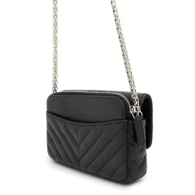 Pre-owned Chanel Black Leather Pochette Shoulder Bag ()