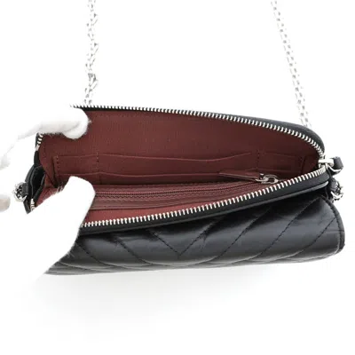 Pre-owned Chanel Black Leather Pochette Shoulder Bag ()