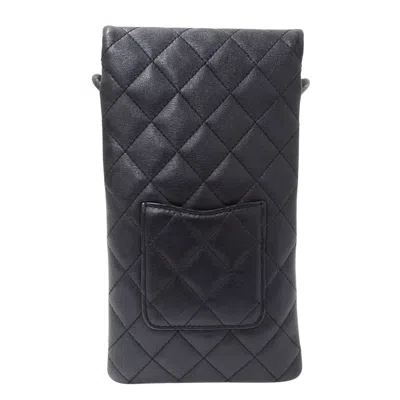 Pre-owned Chanel Black Leather Pochette Shoulder Bag ()