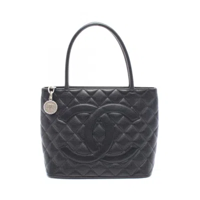 Pre-owned Chanel Black Leather Tote Bag ()