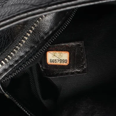 Pre-owned Chanel Black Leather Tote Bag ()