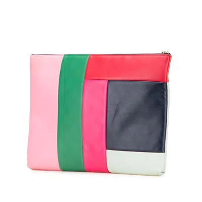 Pre-owned Chanel Black Multi-color Leather Clutch Bag ()