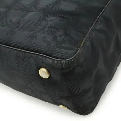 Pre-owned Chanel Black New Travel Line Leather Shoulder Bag Tote Bag ()