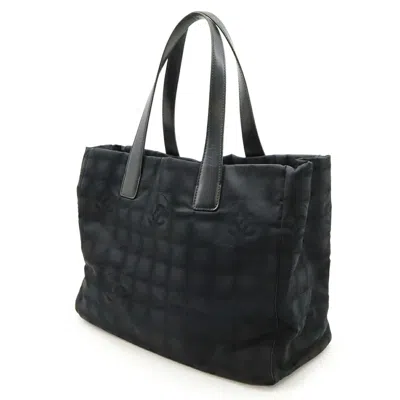 Pre-owned Chanel Black New Travel Line Leather Tote Bag ()