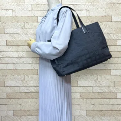 Pre-owned Chanel Black New Travel Line Tote Bag ()