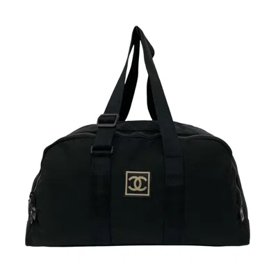Pre-owned Chanel Black Nylon Boston Bag Handbag Shoulder Bag ()