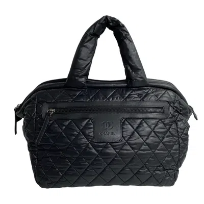 Pre-owned Chanel Black Nylon Handbag Tote Bag ()