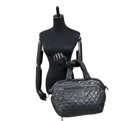 Pre-owned Chanel Black Nylon Handbag Tote Bag ()