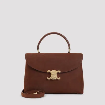 Celine Medium Nino Bag In Grained Nubuck Calfskin In Brown