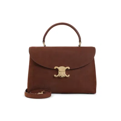 Celine Medium Nino Bag In Grained Nubuck Calfskin In Brown