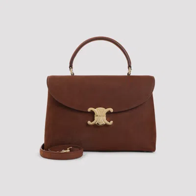 Celine Medium Nino Bag In Grained Nubuck Calfskin In Brown