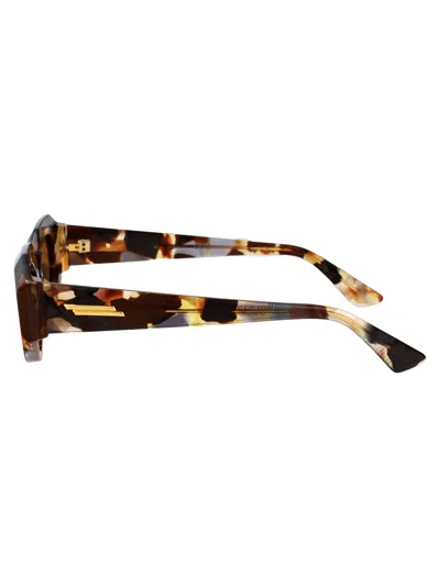 Bottega Veneta Multicolor-multicolor-brown Recycled Acetate Sunglasses In Brown