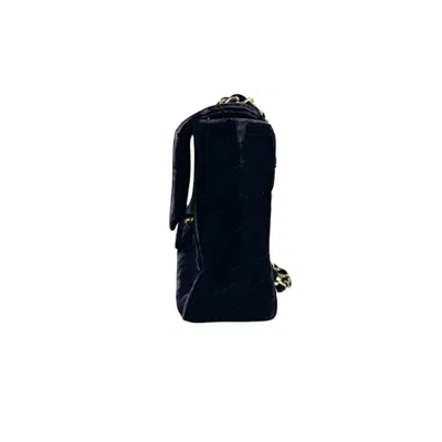 Pre-owned Chanel Black Velvet Shoulder Bag ()