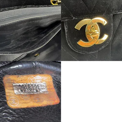 Pre-owned Chanel Black Velvet Shoulder Bag ()