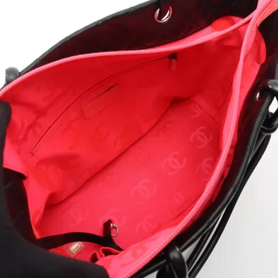 Pre-owned Chanel Black White Cambon Ligne Tote Bag () In Multi