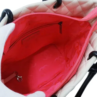 Pre-owned Chanel Black White Cambon Ligne Tote Bag () In Multi