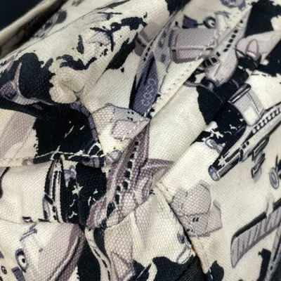 Pre-owned Chanel Black White Canvas Pochette Shoulder Bag () In Multi